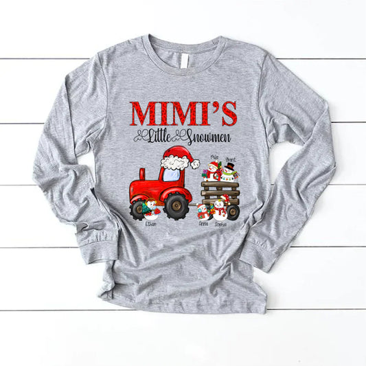 Mimi's Little Snowmen Trator Christmas Longsleeve