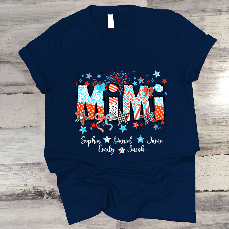 Mimi and Grandkids Star Firework USA Patriotic Independence Day