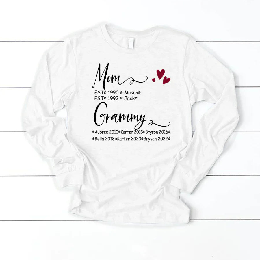 Mom And Grammy Kids Est VT22120093 Longsleeve