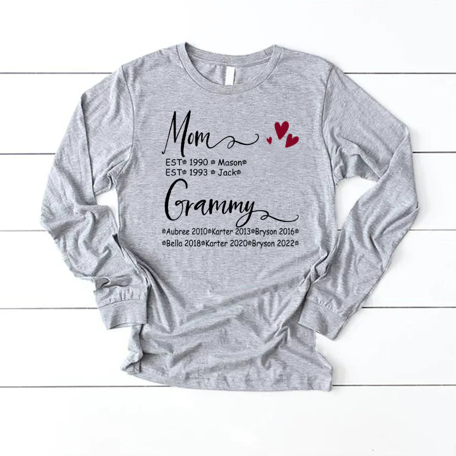 Mom And Grammy Kids Est VT22120093 Longsleeve