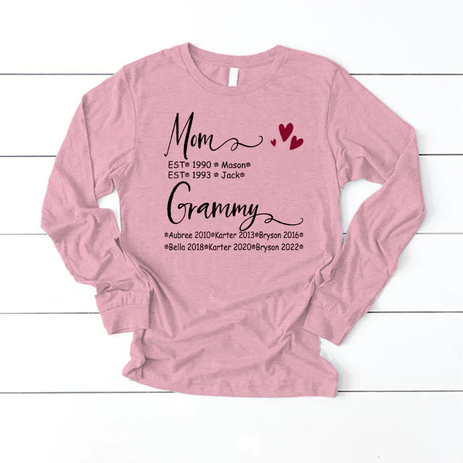 Mom And Grammy Kids Est VT22120093 Longsleeve