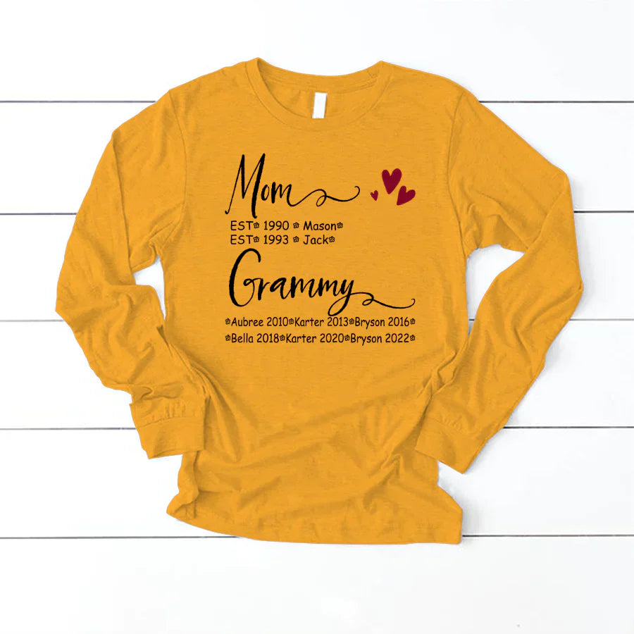 Mom And Grammy Kids Est VT22120093 Longsleeve