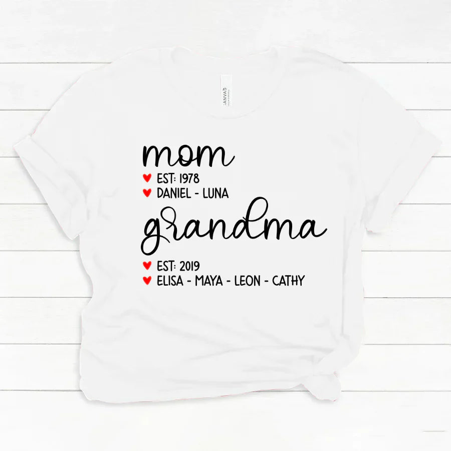 Mom Est Grandma Est And Kid  CTH01 Classic Canvas