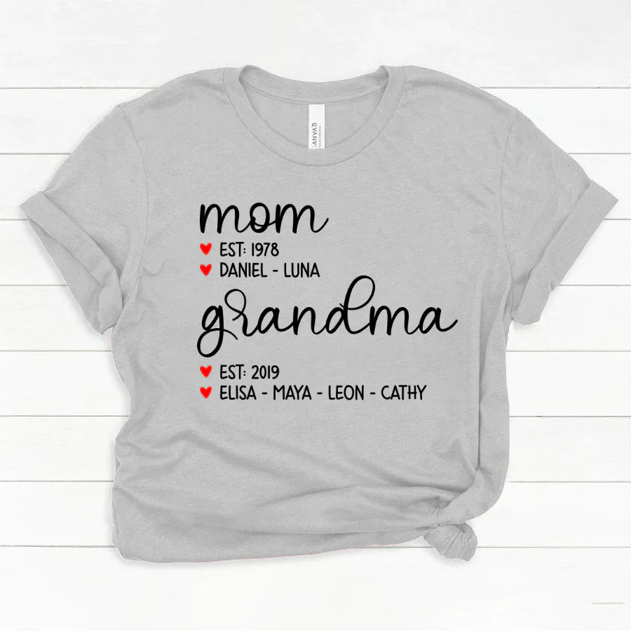 Mom Est Grandma Est And Kid  CTH01 Classic Canvas