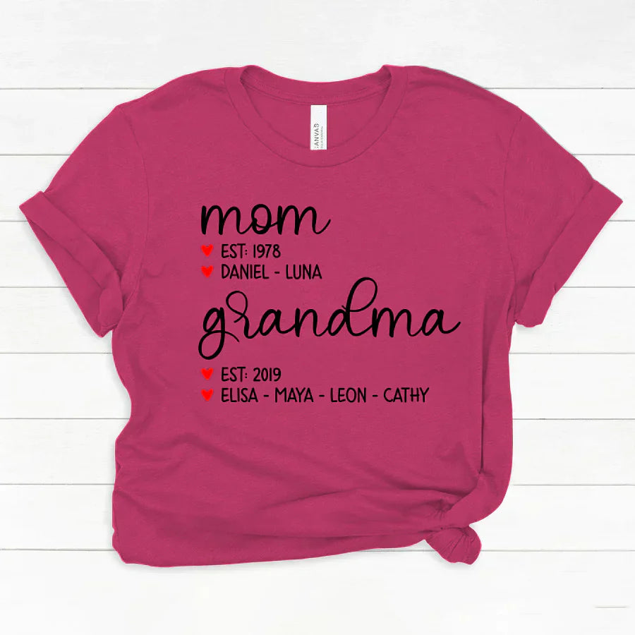 Mom Est Grandma Est And Kid  CTH01 Classic Canvas