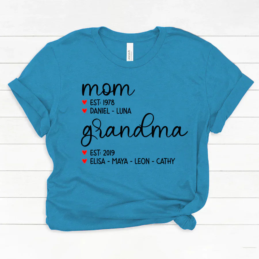Mom Est Grandma Est And Kid  CTH01 Classic Canvas