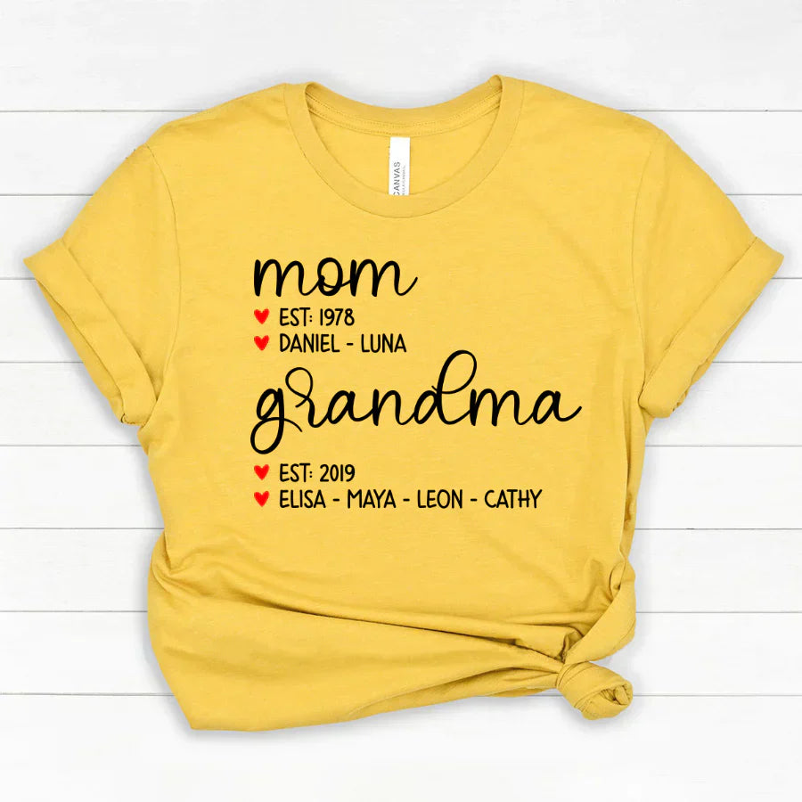 Mom Est Grandma Est And Kid  CTH01 Classic Canvas