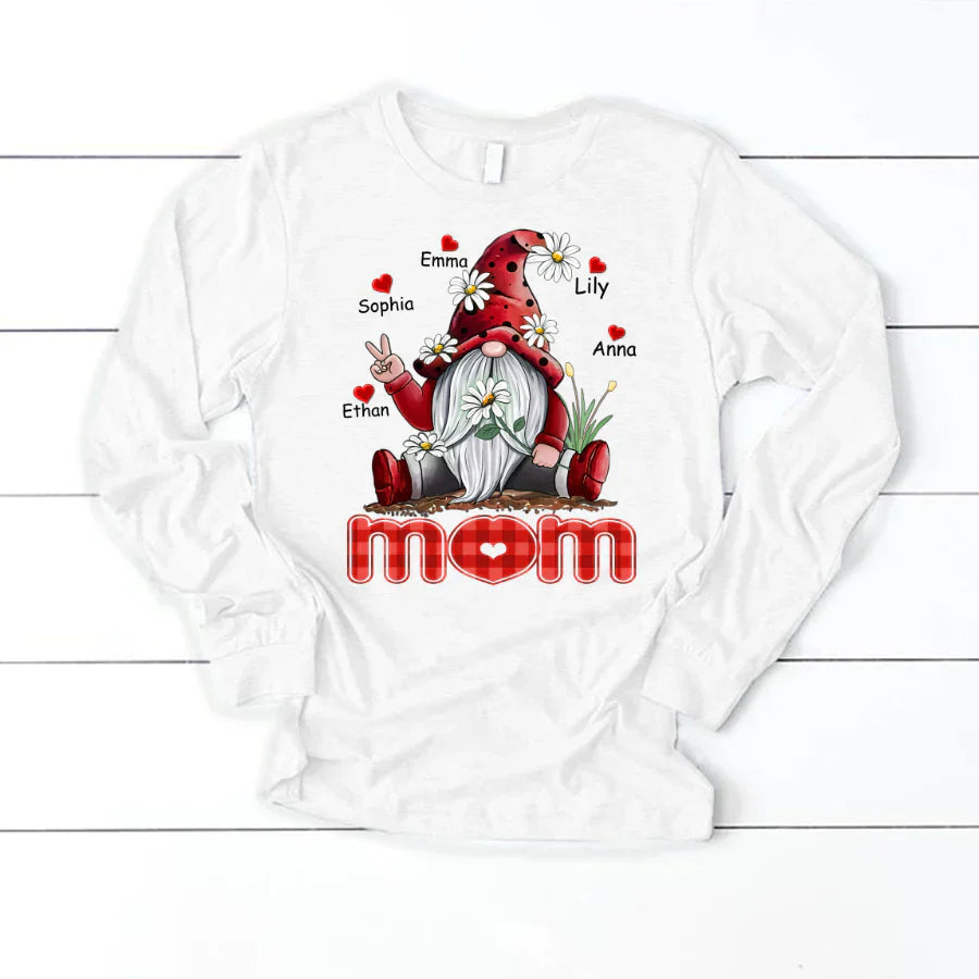 Mom Gnome Heart Kids VT22120072 Longsleeve
