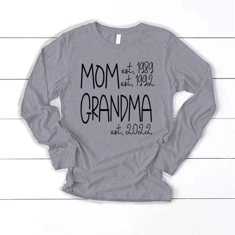 Mom Grandma New Est Sweet VT22120041 Longsleeve