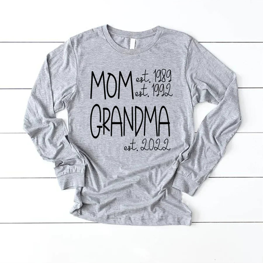 Mom Grandma New Est Sweet VT22120041 Longsleeve