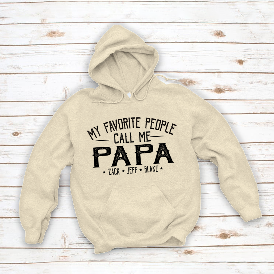 My Favorite People Call Me Papa And Grandkids Shirt