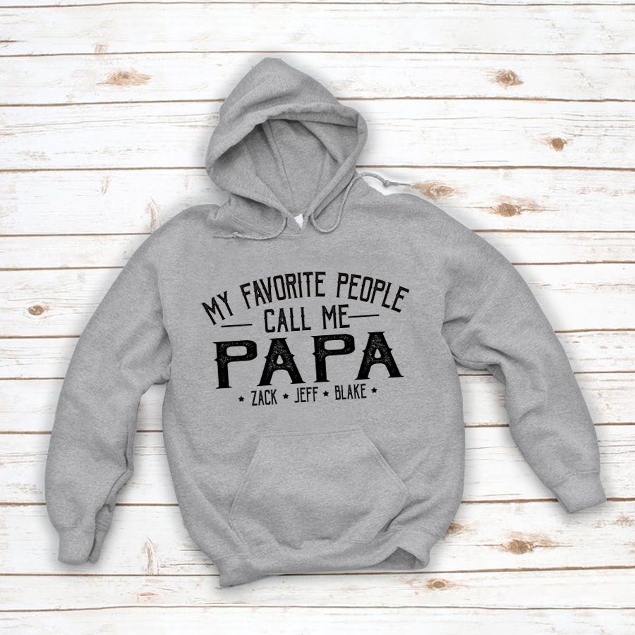 My Favorite People Call Me Papa And Grandkids Shirt