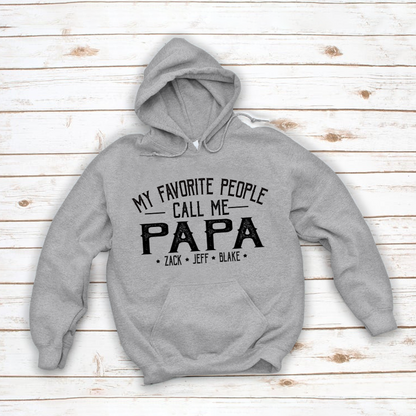 My Favorite People Call Me Papa And Grandkids Shirt