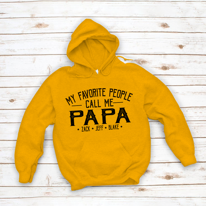 My Favorite People Call Me Papa And Grandkids Shirt
