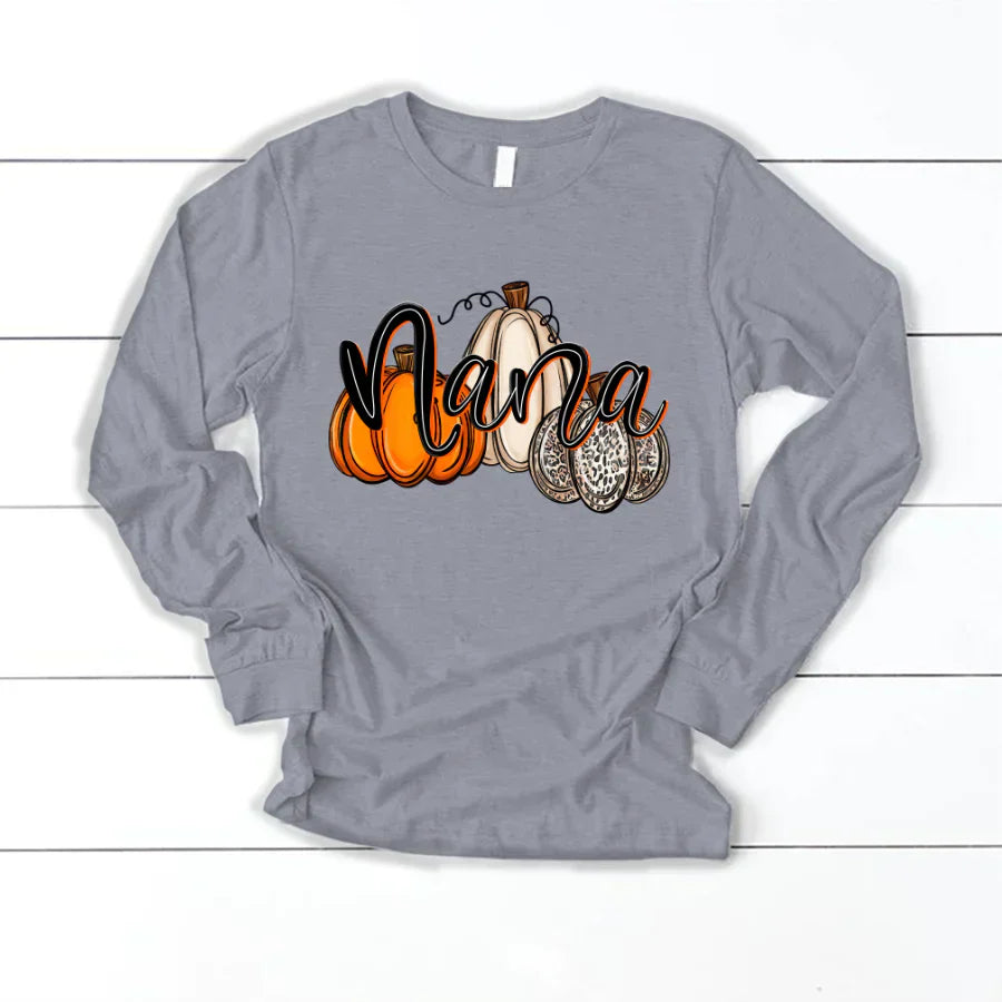 Nana Pumpkins Leopard Autumn Longsleeve