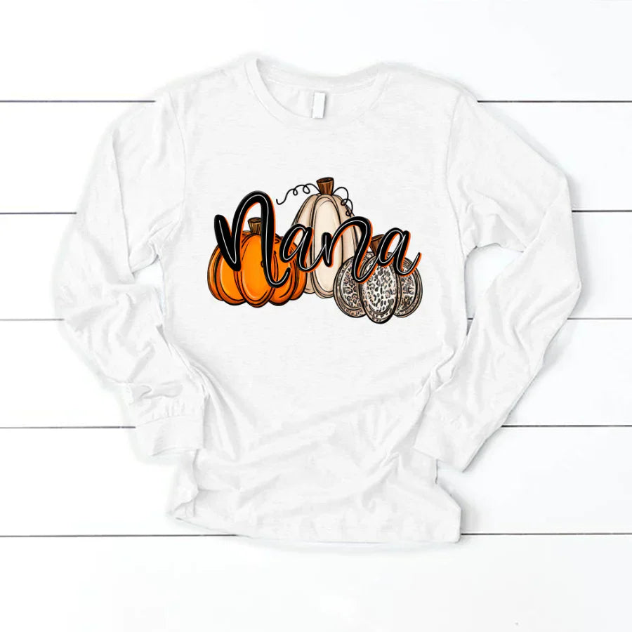 Nana Pumpkins Leopard Autumn Longsleeve