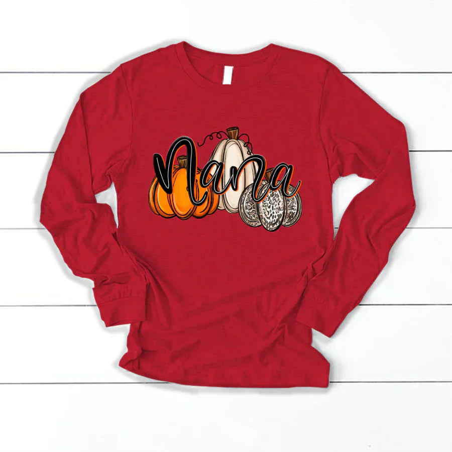 Nana Pumpkins Leopard Autumn Longsleeve
