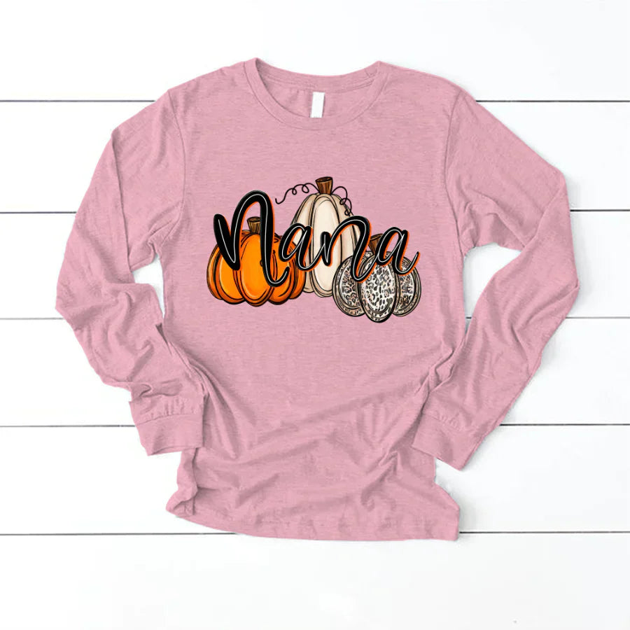 Nana Pumpkins Leopard Autumn Longsleeve