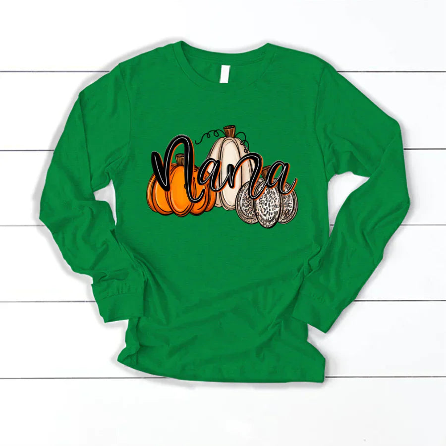 Nana Pumpkins Leopard Autumn Longsleeve