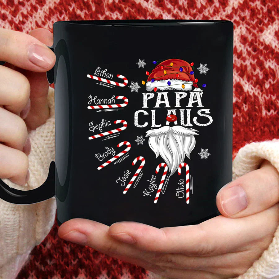 Papa Claus Candy Cane Christmas Personalized Shirt For Papa Mug