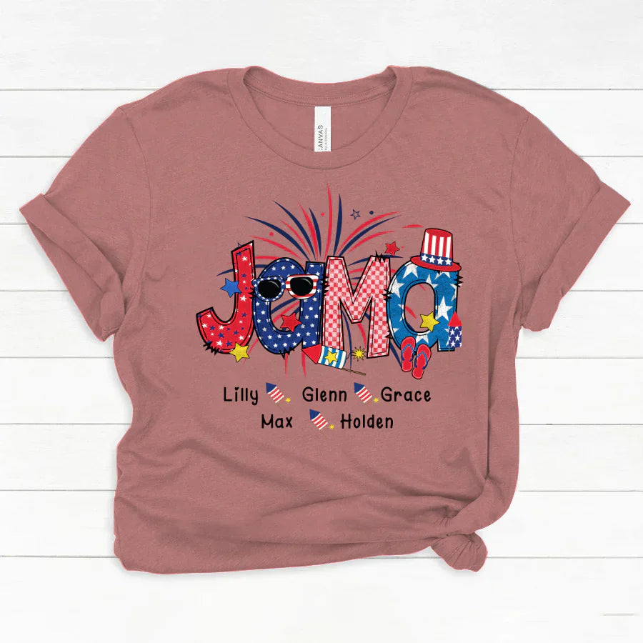 Patriotic Doodle 4th Of Jama Babi And Grandkid CTH01 Classic Canvas