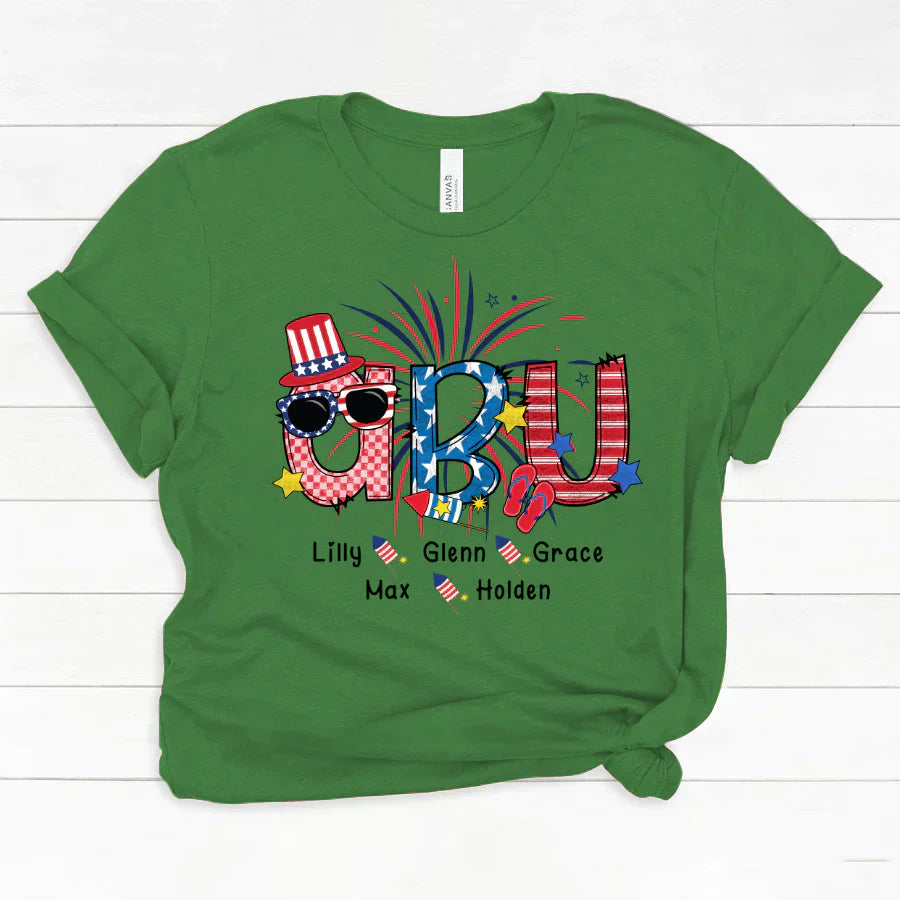 Patriotic Doodle 4th Of July Abu And Grandkid CTH01 Classic Canvas