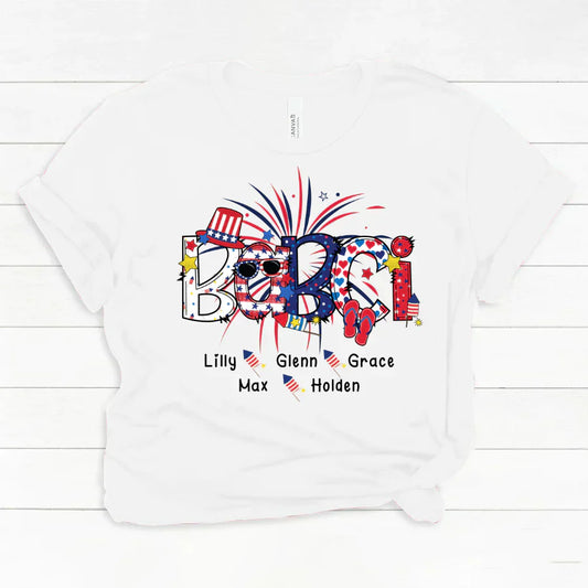 Patriotic Doodle 4th Of July Babci And Grandkid CTH01 Classic Canvas