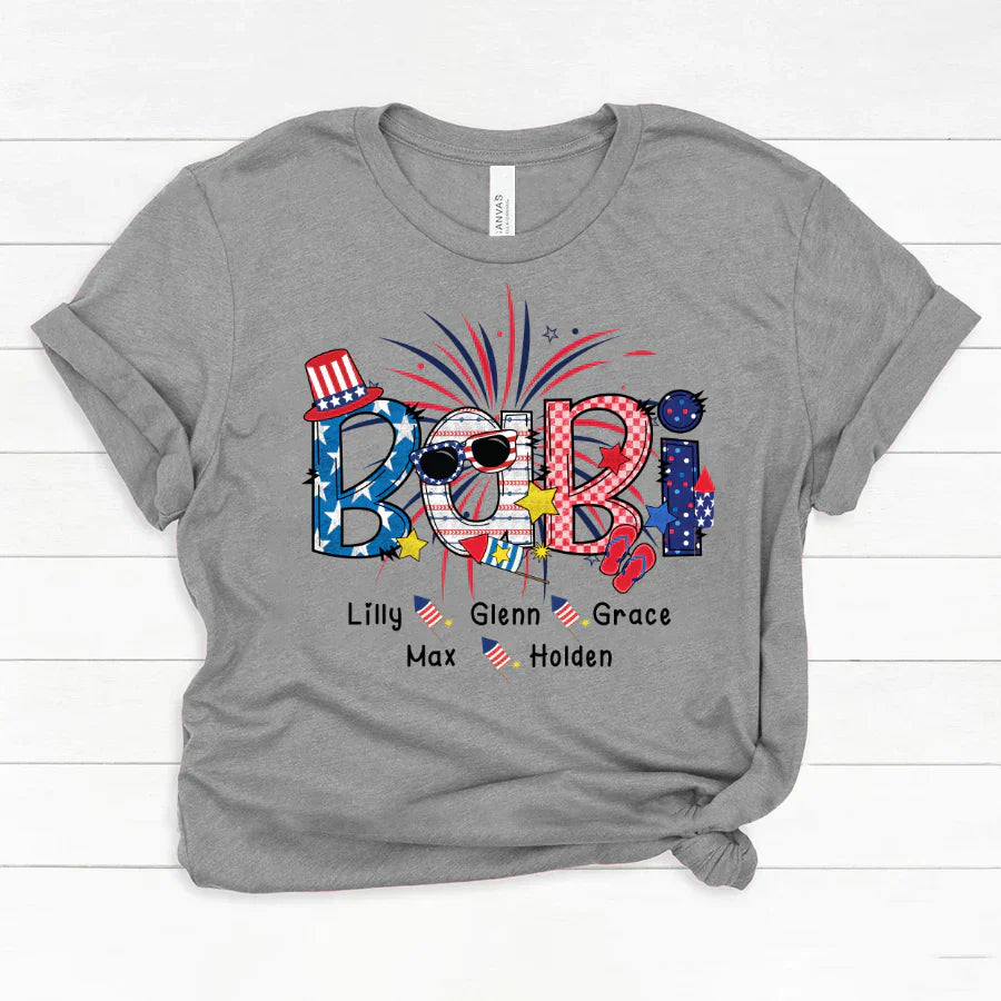 Patriotic Doodle 4th Of July Babi And Grandkid CTH01 Classic Canvas