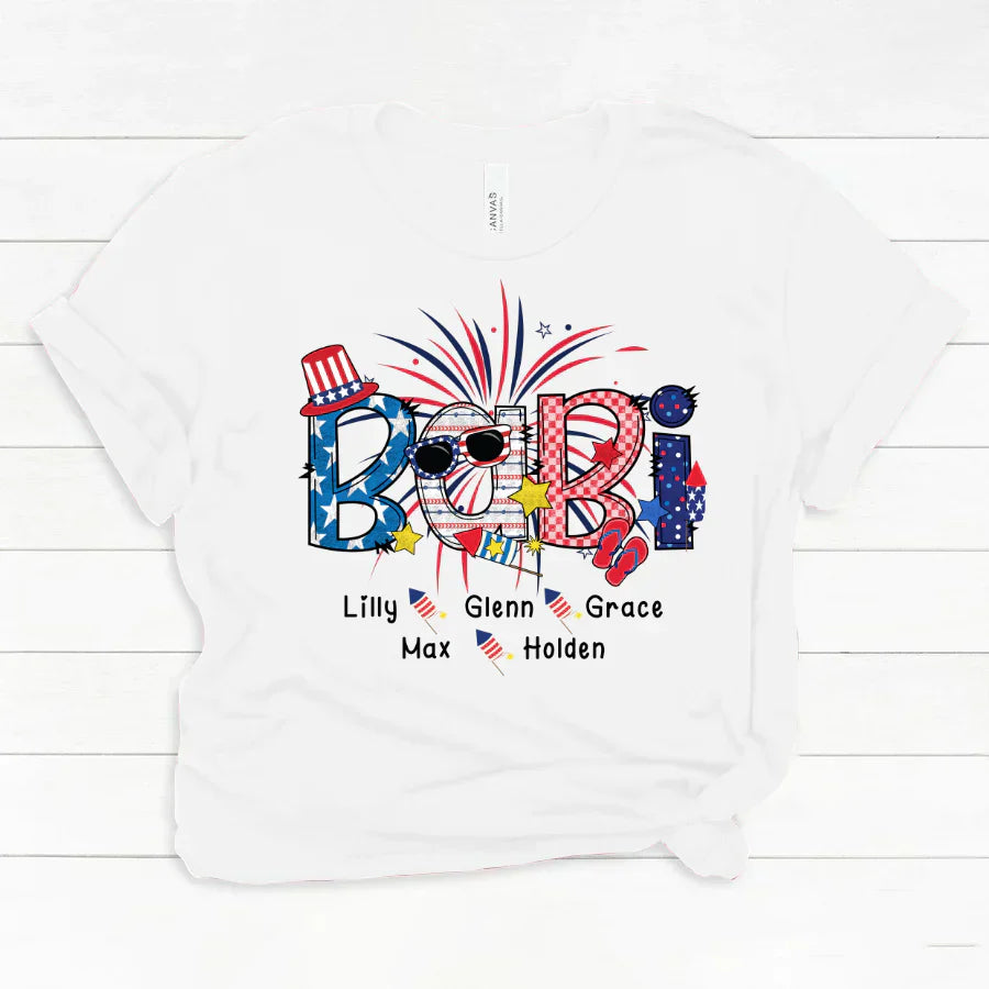 Patriotic Doodle 4th Of July Babi And Grandkid CTH01 Classic Canvas
