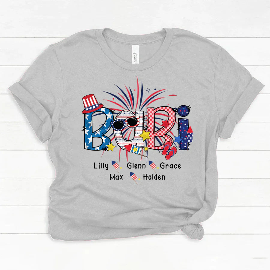 Patriotic Doodle 4th Of July Babi And Grandkid CTH01 Classic Canvas