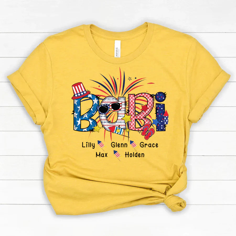 Patriotic Doodle 4th Of July Babi And Grandkid CTH01 Classic Canvas