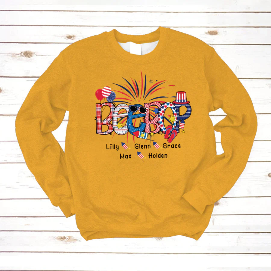 Patriotic Doodle 4th Of July Beebop And Grandkid CTH01 Sweatshirt