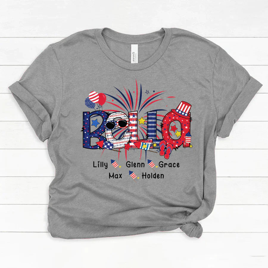 Patriotic Doodle 4th Of July Bella And Grandkid CTH01 Classic Canvas