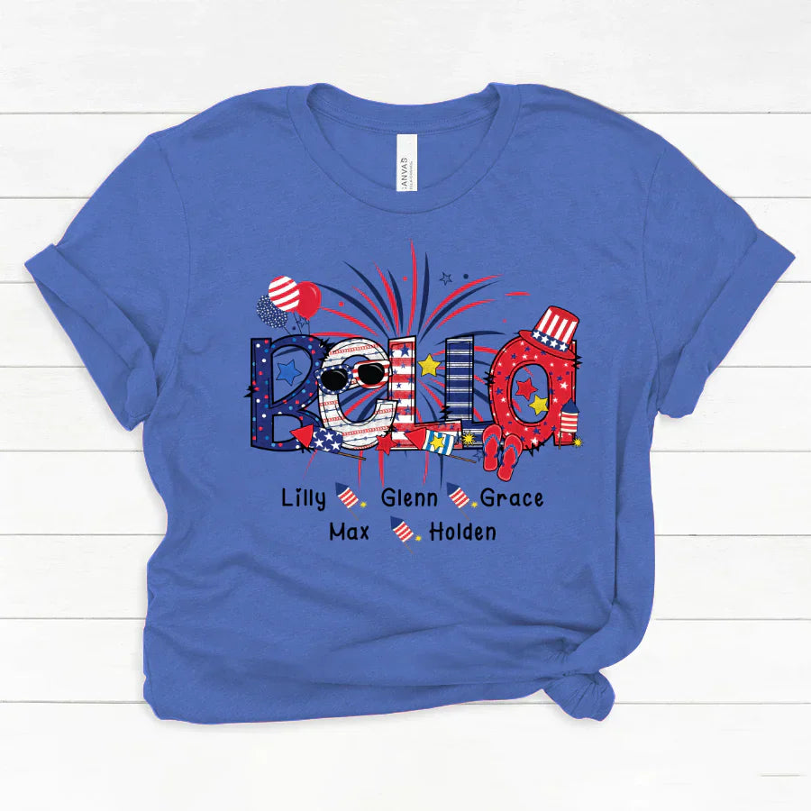 Patriotic Doodle 4th Of July Bella And Grandkid CTH01 Classic Canvas