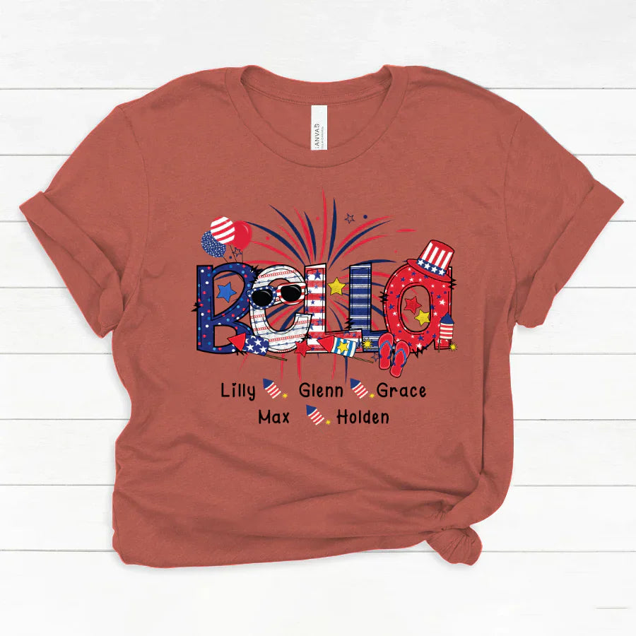 Patriotic Doodle 4th Of July Bella And Grandkid CTH01 Classic Canvas
