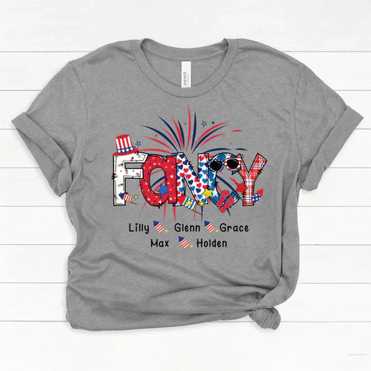 Patriotic Doodle 4th Of July Fancy And Grandkid CTH01 Classic Canvas