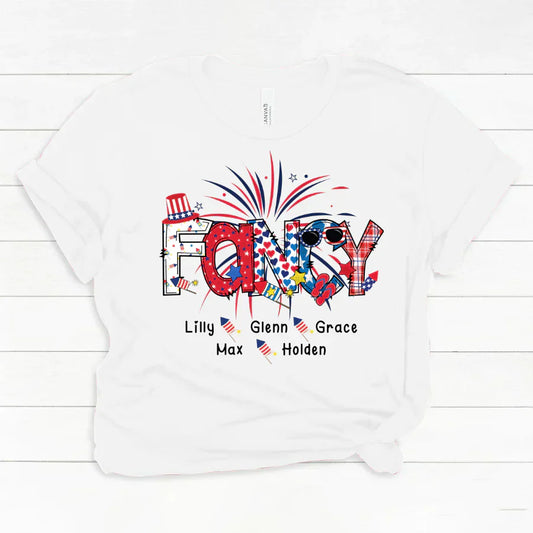 Patriotic Doodle 4th Of July Fancy And Grandkid CTH01 Classic Canvas
