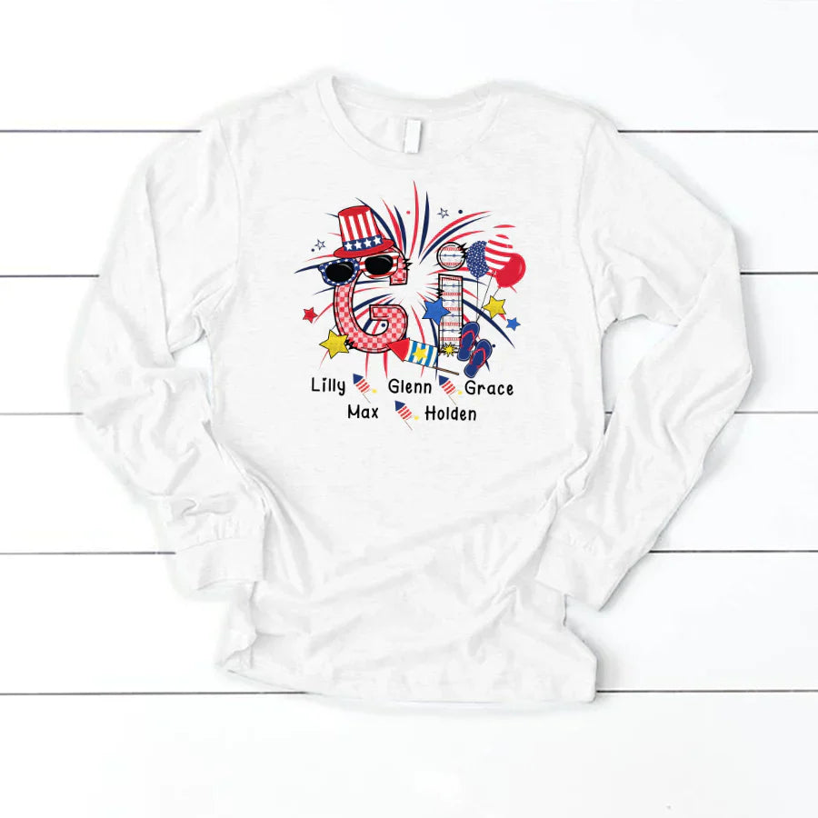 Patriotic Doodle 4th Of July Gi And Grandkid CTH01 Longsleeve