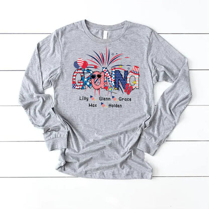Patriotic Doodle 4th Of July Granna And Grandkid CTH01 Longsleeve
