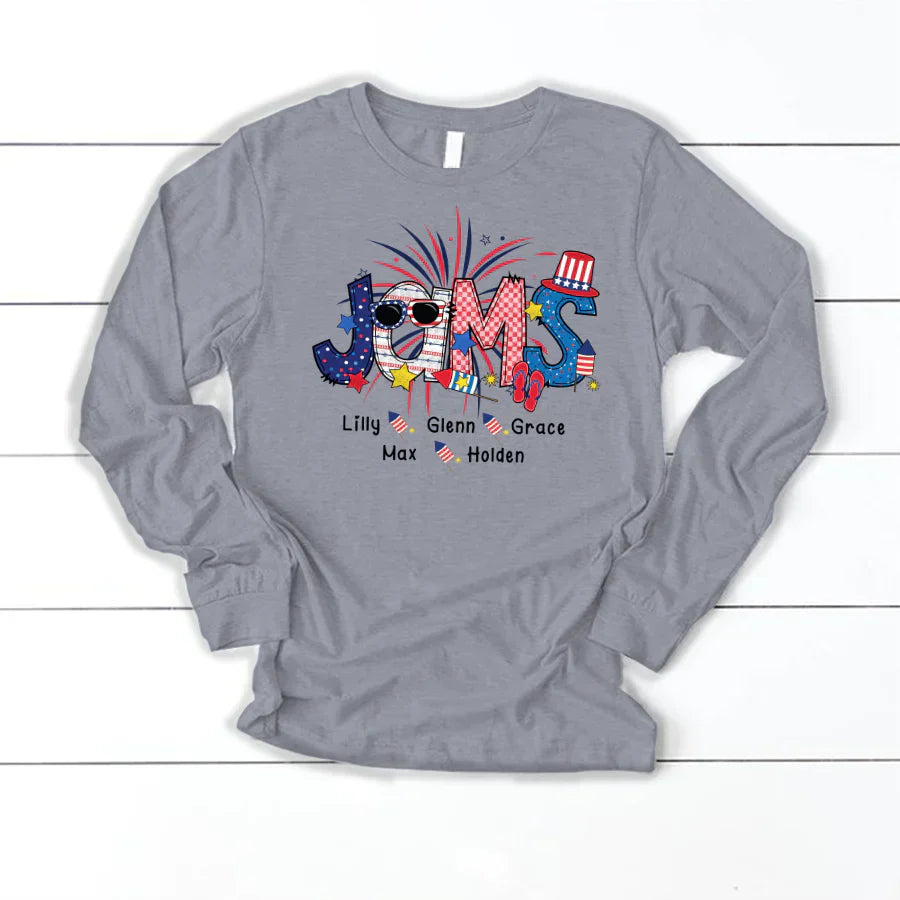 Patriotic Doodle 4th Of July Jams And Grandkid CTH01 Longsleeve