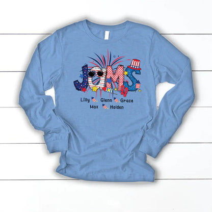 Patriotic Doodle 4th Of July Jams And Grandkid CTH01 Longsleeve