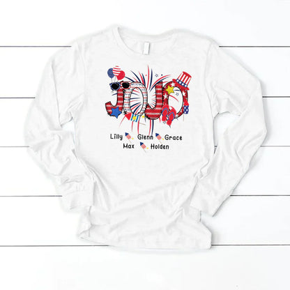 Patriotic Doodle 4th Of July JoJo And Grandkid CTH01 Longsleeve