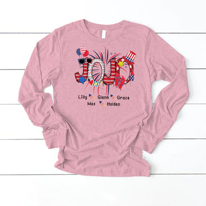 Patriotic Doodle 4th Of July JoJo And Grandkid CTH01 Longsleeve