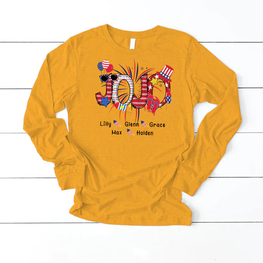 Patriotic Doodle 4th Of July JoJo And Grandkid CTH01 Longsleeve