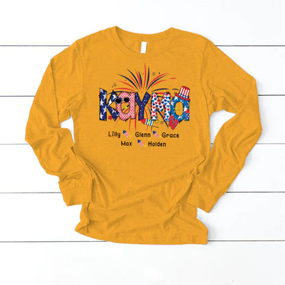 Patriotic Doodle 4th Of July Kayma And Grandkid CTH01 Longsleeve