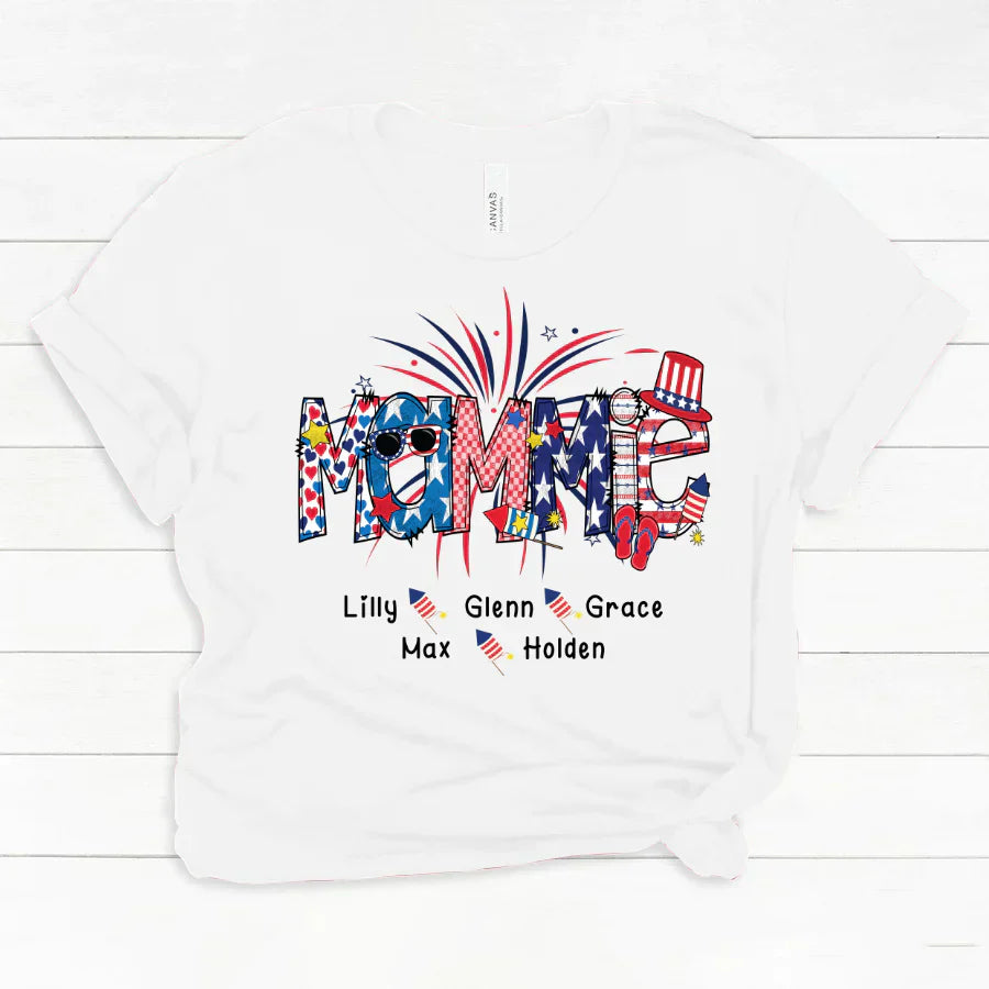 Patriotic Doodle 4th Of July Mamie And Grandkid CTH01 Classic Canvas