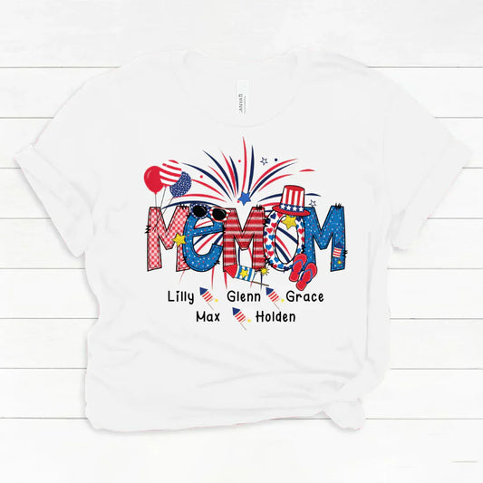 Patriotic Doodle 4th Of July Memom And Grandkid CTH01 Classic Canvas