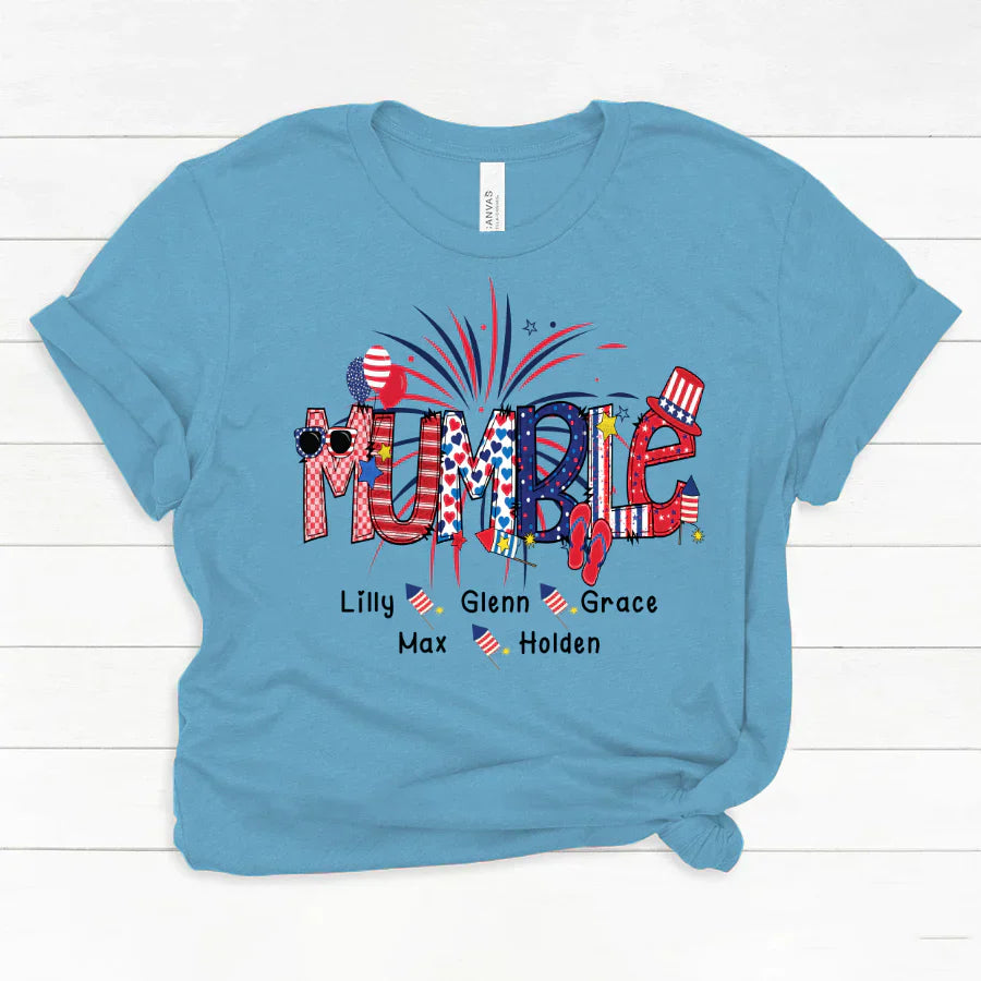 Patriotic Doodle 4th Of July Mumble And Grandkid CTH01 Classic Canvas