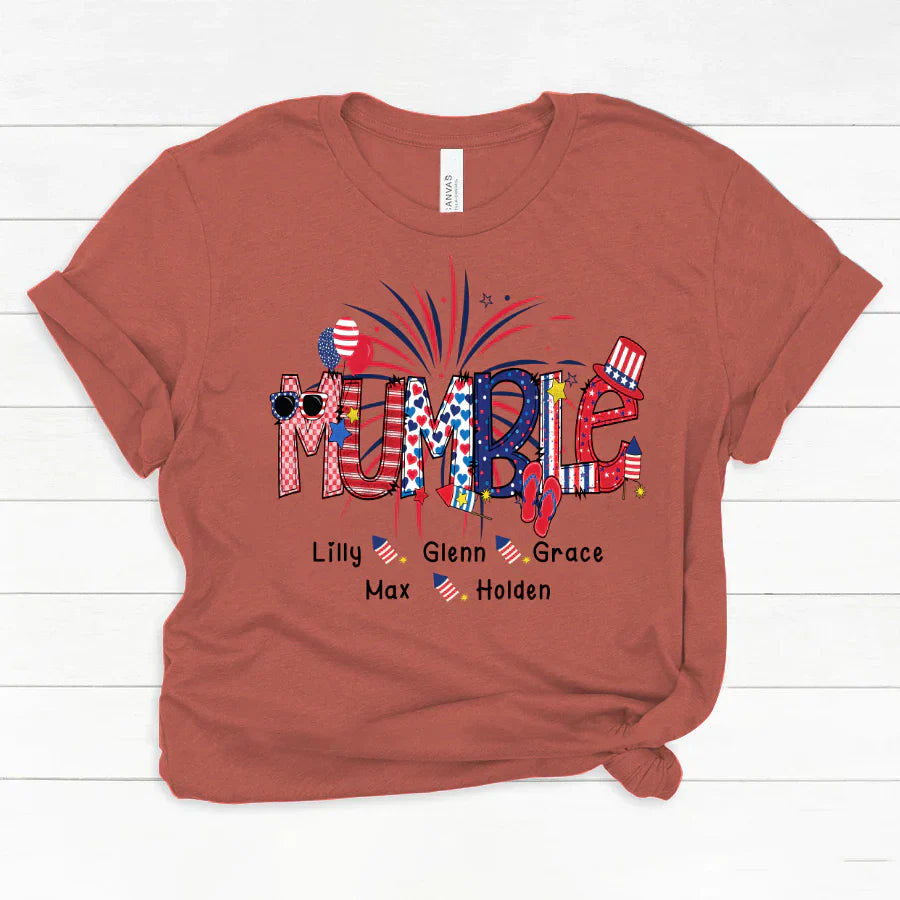 Patriotic Doodle 4th Of July Mumble And Grandkid CTH01 Classic Canvas