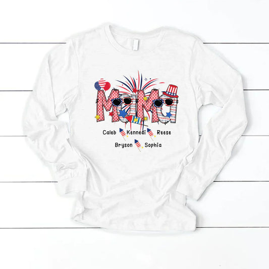 Patriotic Doodle 4th Of July mama And Grandkid CTH01 Longsleeve